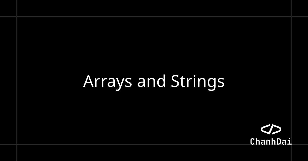 Arrays and Strings – Rosshhun